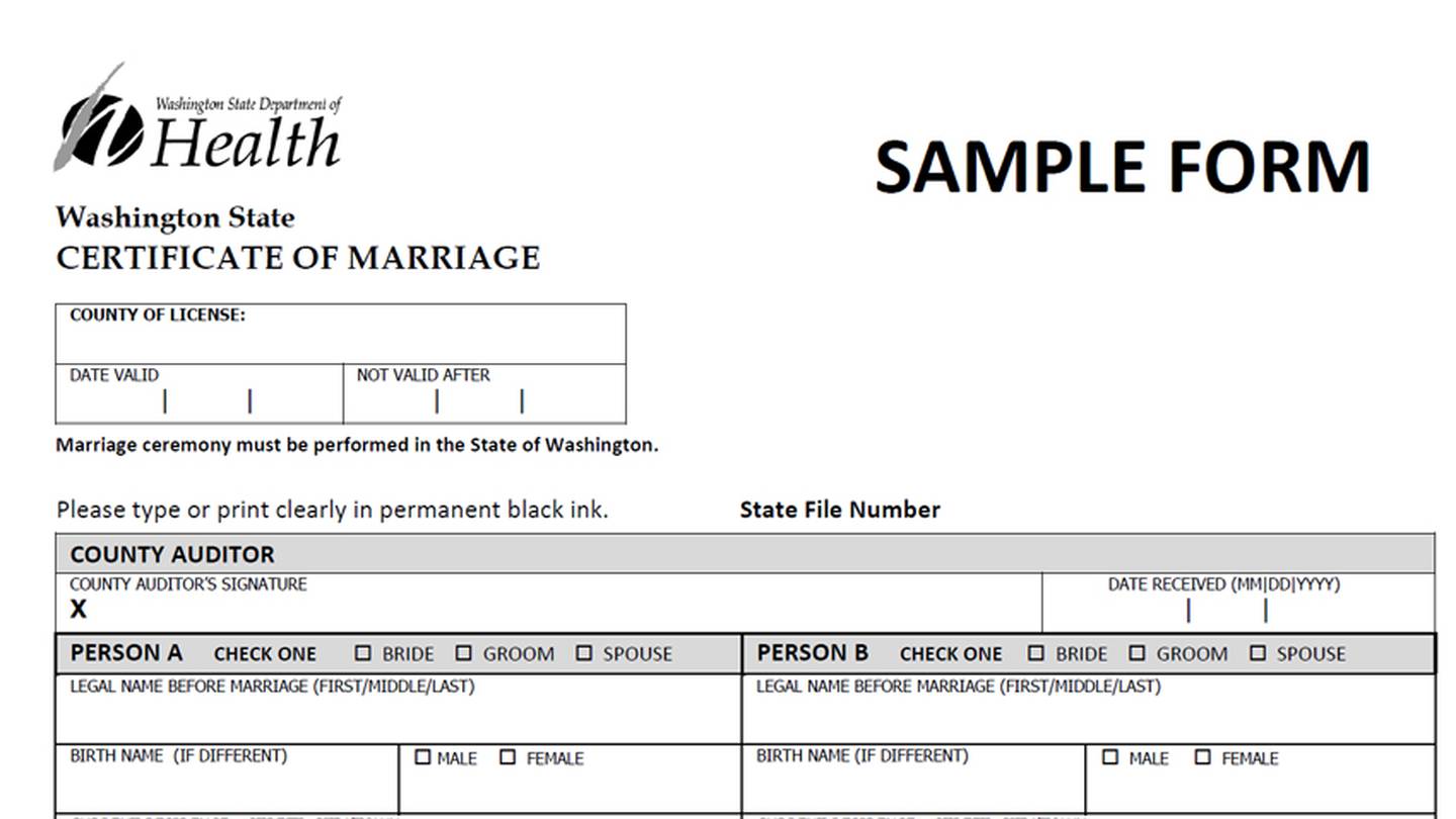 New WA marriage certificate adds #39 spouse #39 keeps #39 bride #39 #39 groom