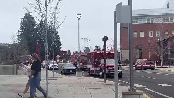 RAW: Police fire shot on campus at WSU student with knife
