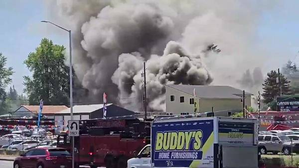RAW: Puyallup recycling fire