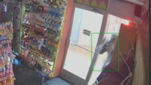 VIDEO: Thief busts through game store, steals thousands in merchandise