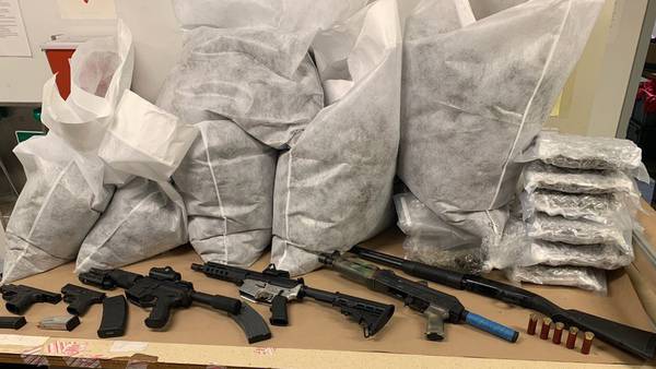  Search in Skyway leads to stolen guns, 100 pounds of pot 
