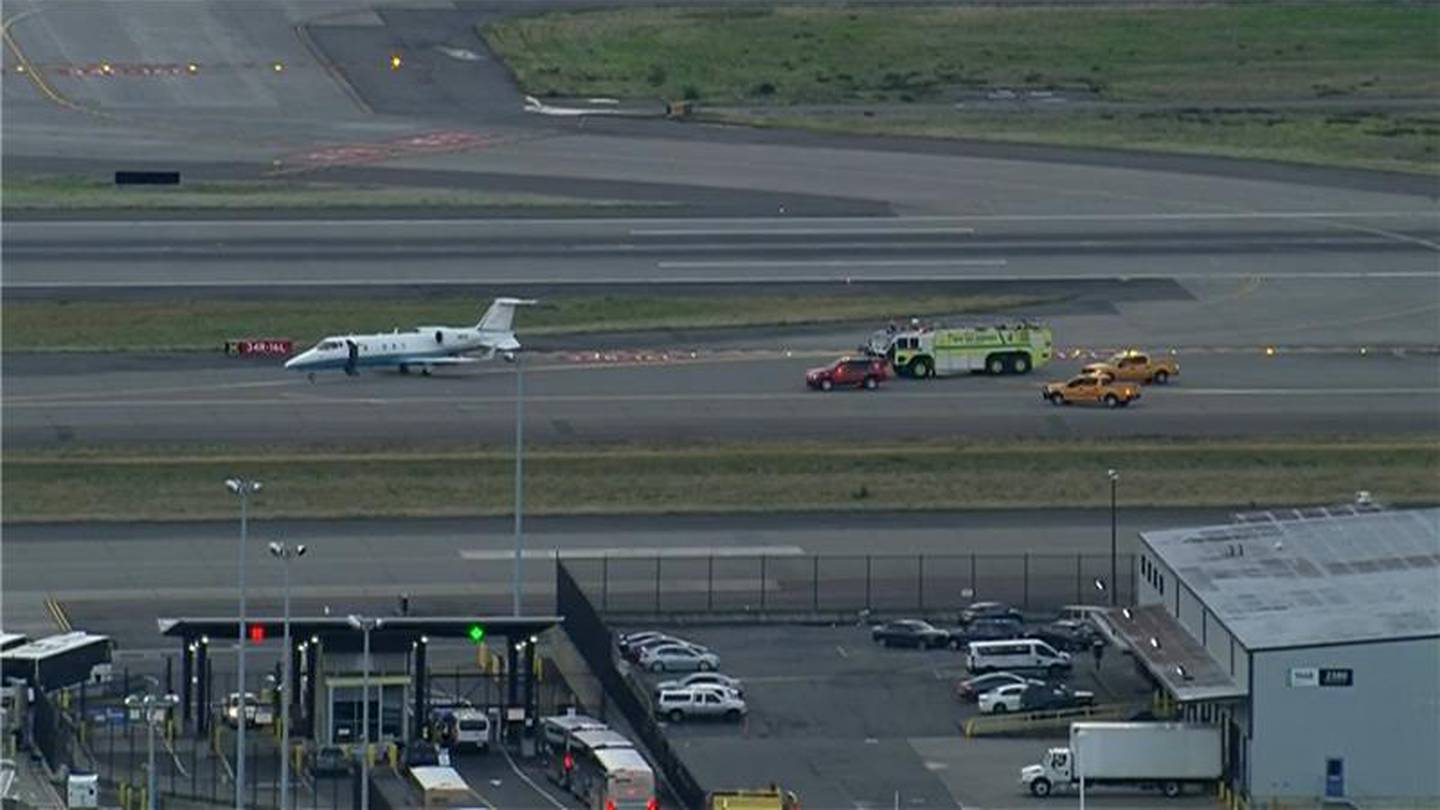 FAA-operated jet makes emergency landing at Sea-Tac Airport - KIRO Seattle
