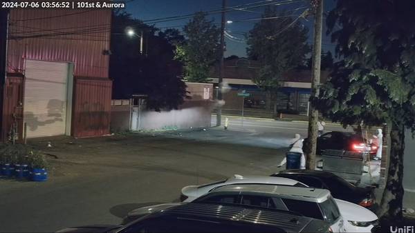 Shootout along Aurora Avenue in North Seattle hits gas line, knocks out power