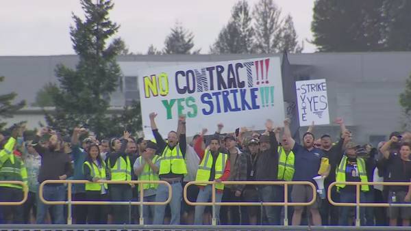 Boeing workers march, many planning to strike