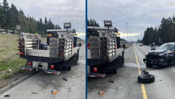 3 WSDOT workers hit in Federal Way by driver who fell asleep behind wheel