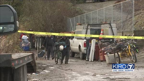 Seattle Homeless Sweep targets area near SR 509, 1st Ave. S