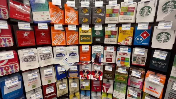 BBB tracks 50% increase in gift card scams this year alone