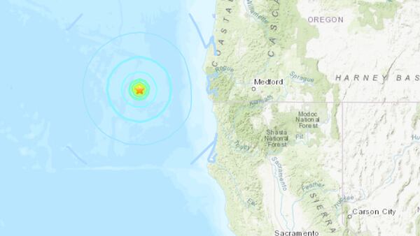 Series of earthquakes strike off Oregon coast, no tsunami expected