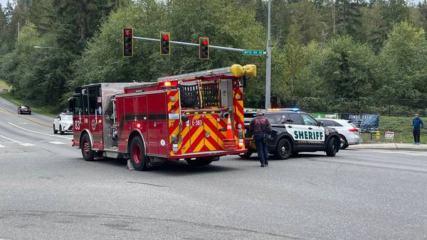 Person airlifted to hospital after car and bike crash in Maple Valley