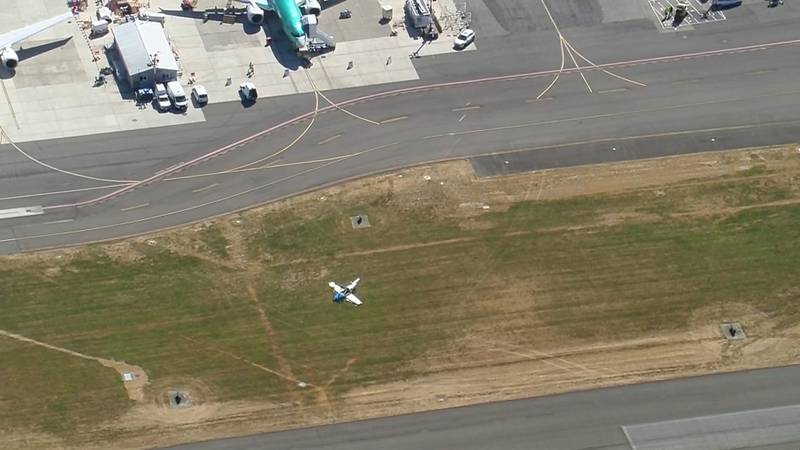 Two people were hurt in a small plane crash at the Renton Municipal Airport on Monday, July 31, 2023.