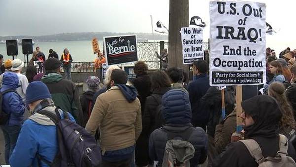 Protests across US condemn action in Iran and Iraq
