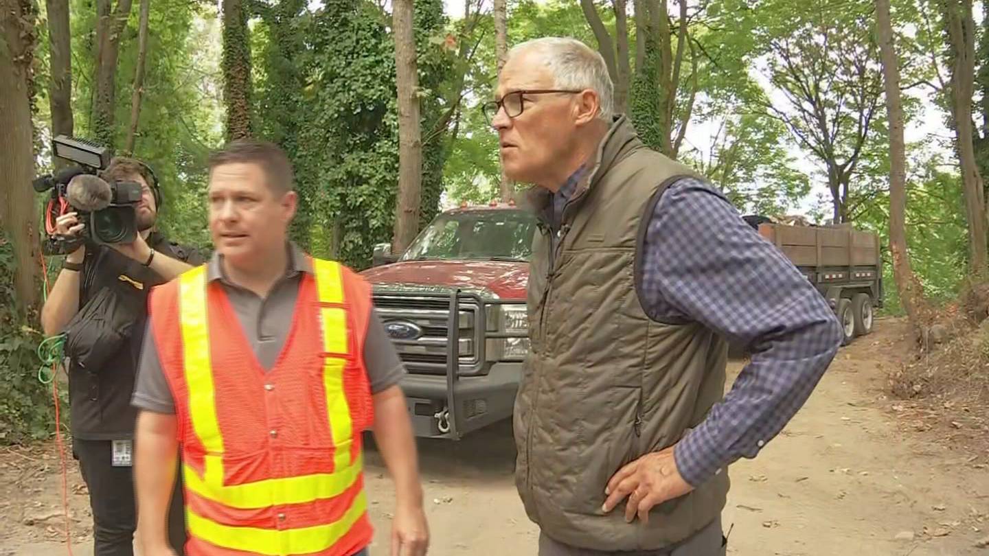 州长Inslee访问25英亩的无家可归者露天营地，讨论安全计划