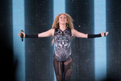 NEW YORK, NY - AUGUST 10: Shakira performs in concert at Madison Square Garden on August 10, 2018 in New York City. (Photo by Noam Galai/Getty Images)