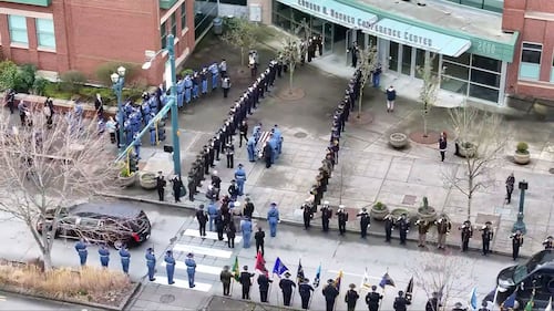 Procession for fallen Trooper Christopher Gadd