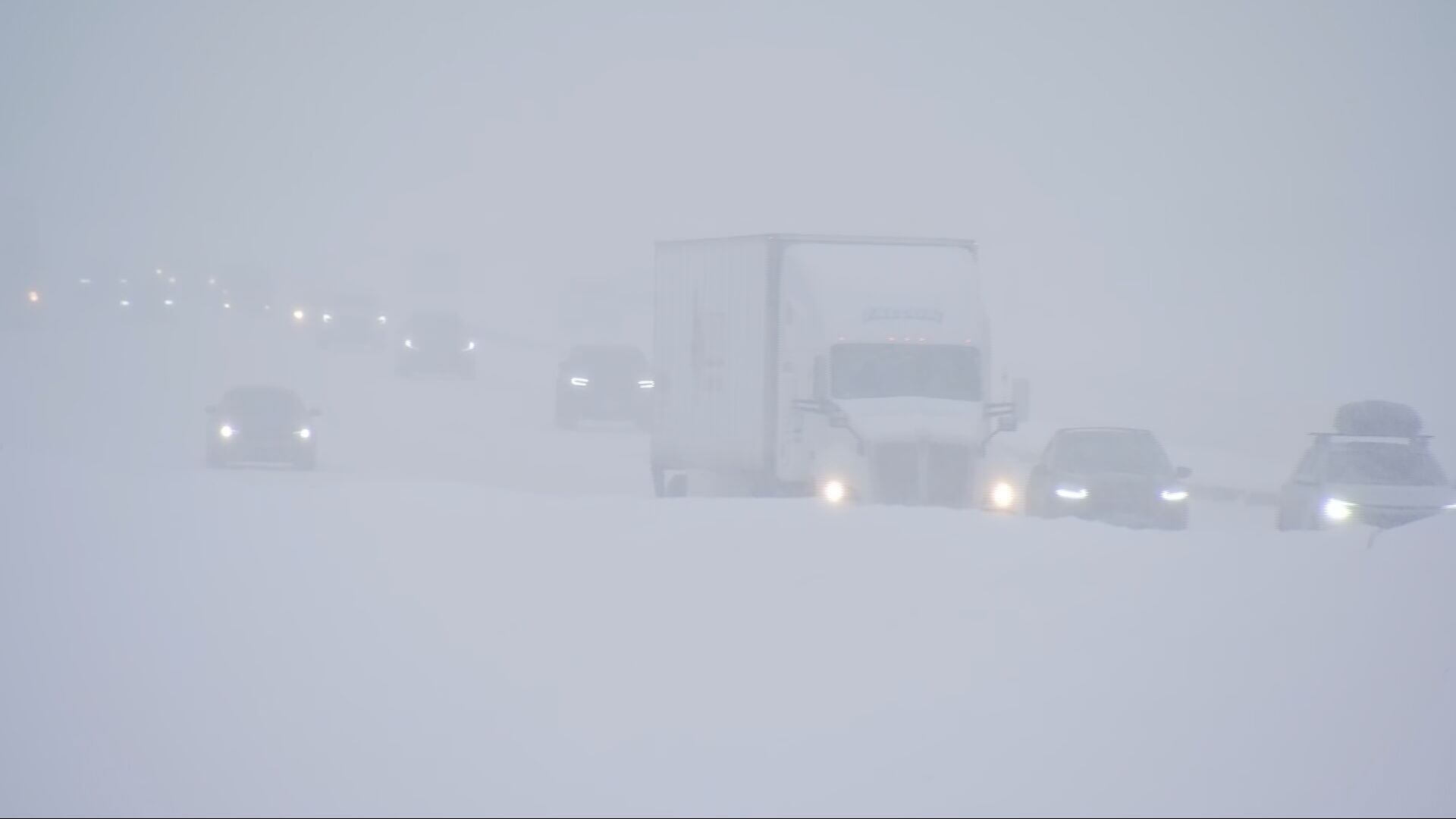 Snow at Snoqualmie Pass on Monday, Jan. 8