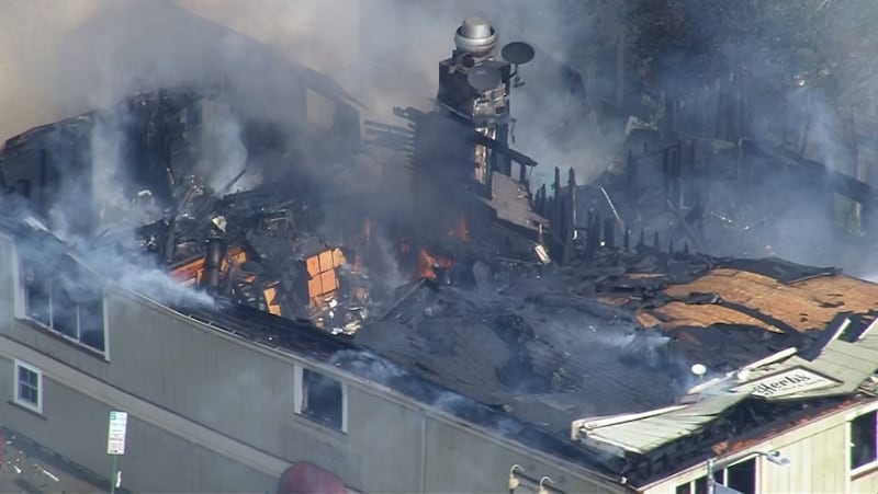 Several buildings burned in a massive early-morning fire in downtown Friday Harbor on San Juan Island Thursday morning.