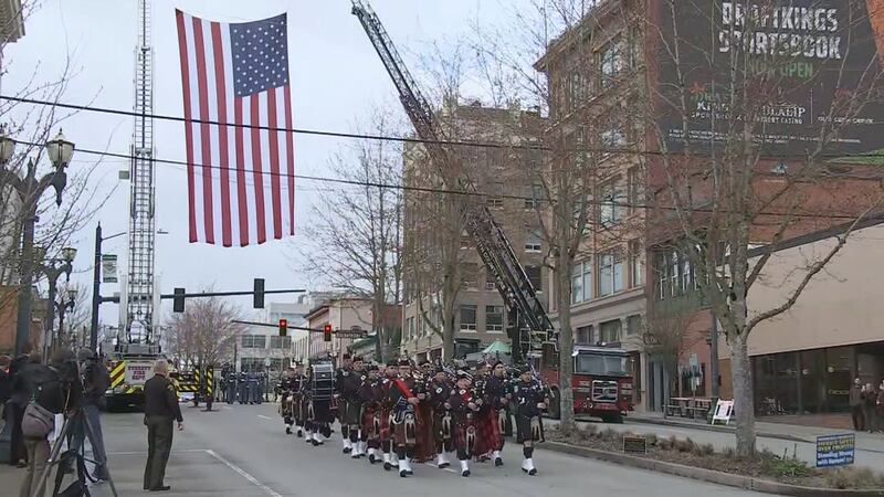 Procession, memorial for fallen Trooper Christopher Gadd