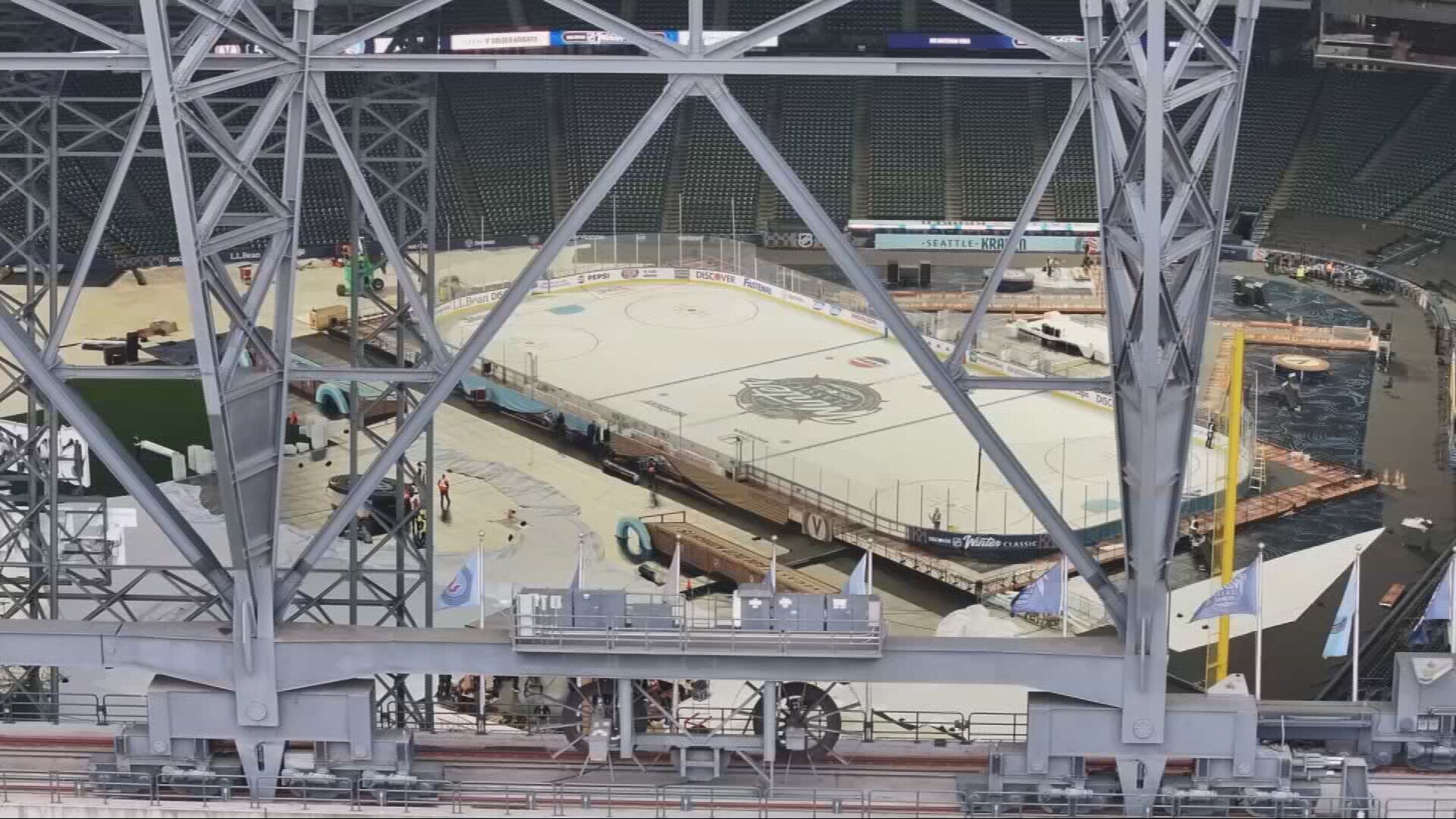 T-Mobile Park prepares for the Winter Classic on New Year's Day