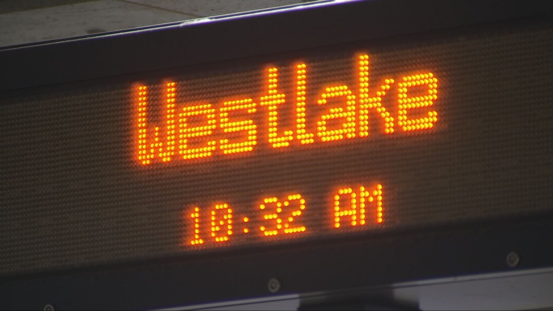 A closure at Seattle's Westlake light rail station
