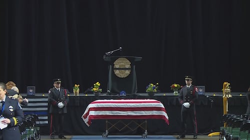 Procession, memorial for fallen Trooper Christopher Gadd