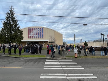 Chief Sealth International High School students walking out