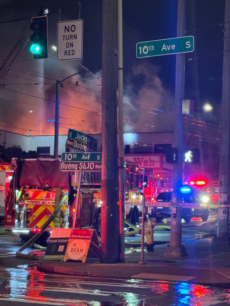 The fire in the 1000 block of South Jackson Street started at around midnight early Monday.