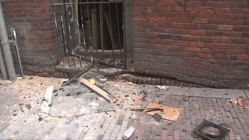 A fire at a Pioneer Square art gallery on Friday morning