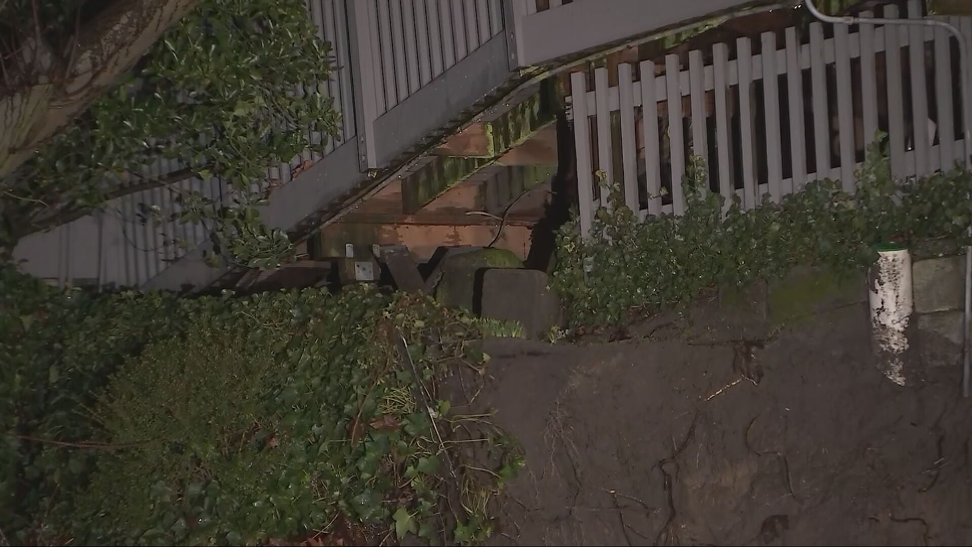 A landslide in Seattle's Leschi neighborhood came down on Lakeside Avenue near East Alder Street.