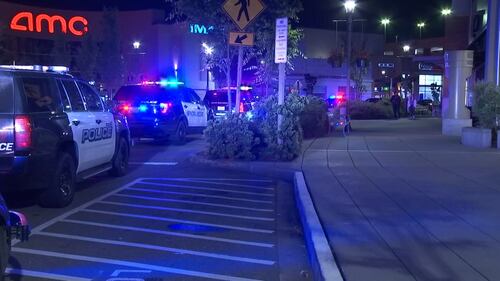 Scene of fatal shooting at the AMC theaters at the Kent Station shopping center.
