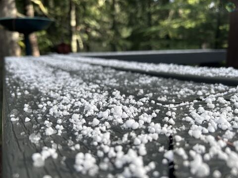 Hail and snow in Bellingham