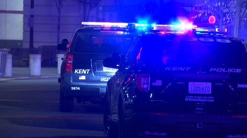 Scene of fatal shooting at the AMC theaters at the Kent Station shopping center.