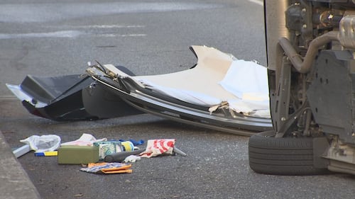 A driver had to be cut out of her car after a rollover crash on the Admiral Way SW Bridge in West Seattle on 10/1/24