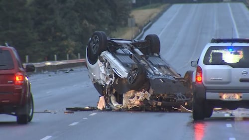 SeaTac rollover crash on I-5