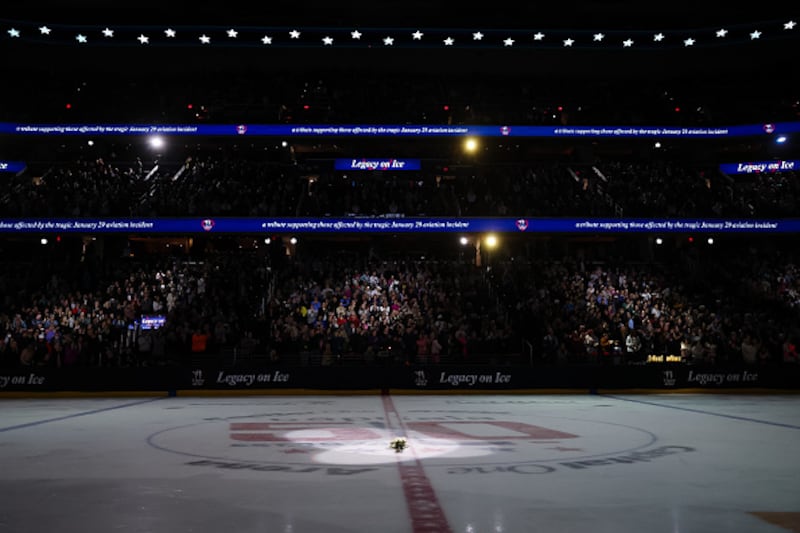 Ice skaters performing