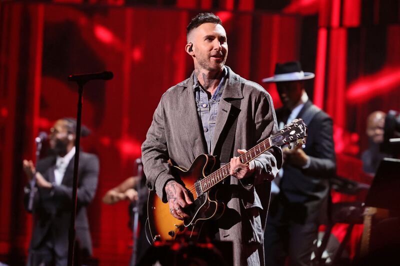 NEW YORK, NEW YORK - NOVEMBER 03: Adam Levine performs onstage during the 38th Annual Rock & Roll Hall Of Fame Induction Ceremony at Barclays Center on November 03, 2023 in New York City. (Photo by Theo Wargo/Getty Images for The Rock and Roll Hall of Fame )