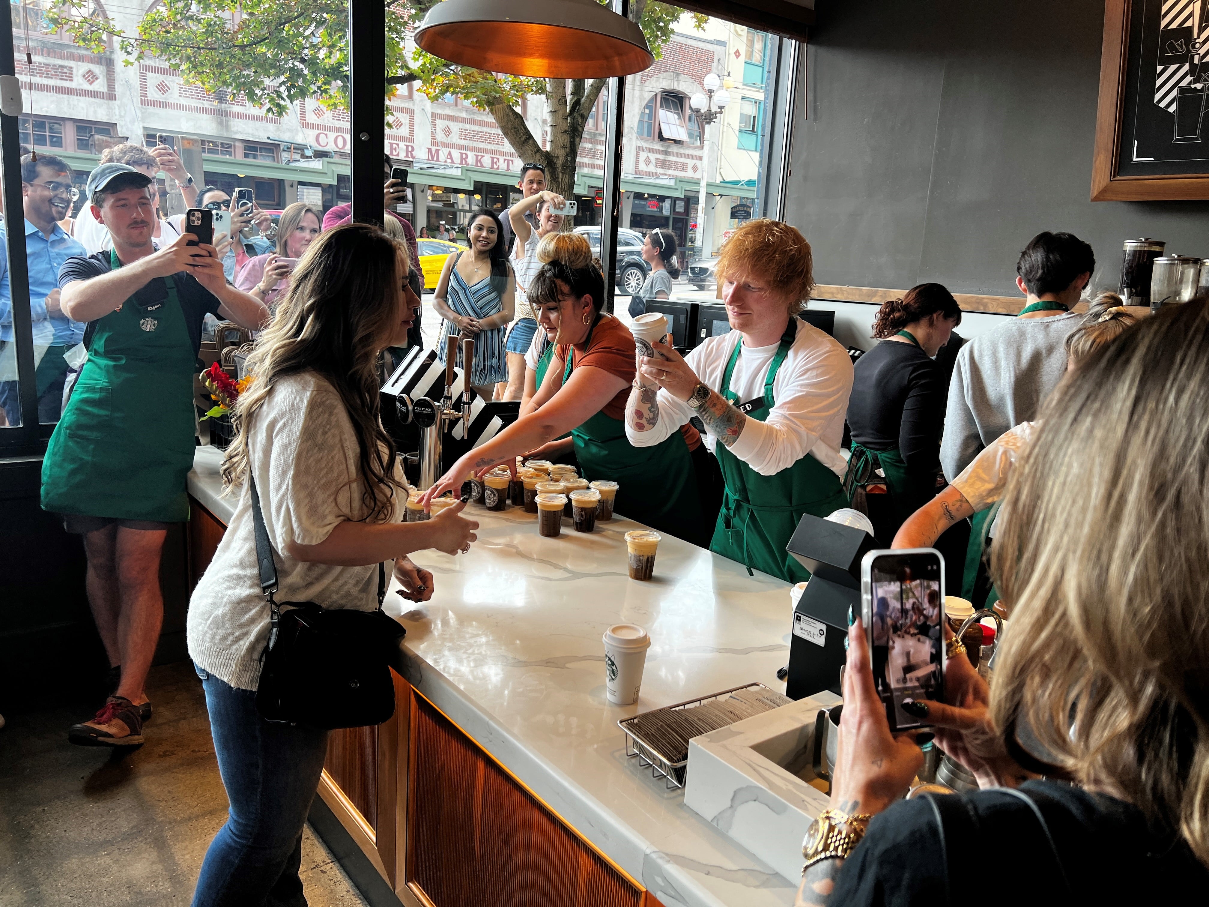 Ed Sheeran Pike Place Starbucks