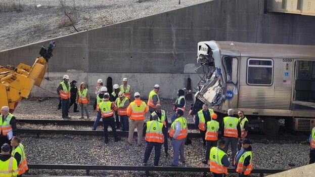 Nearly 40 people were injured in a crash Thursday afternoon involving a commuter train in Chicago.