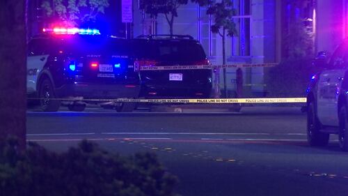 Scene of fatal shooting at the AMC theaters at the Kent Station shopping center.