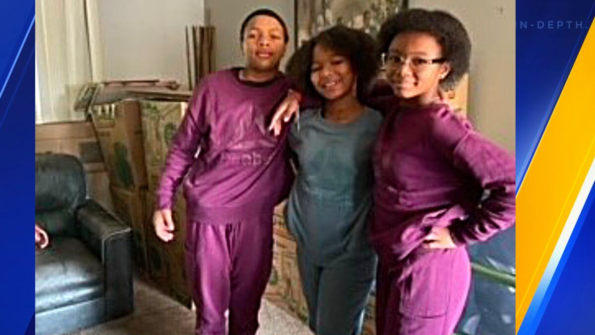 From left to right: Diamond “Blue” Piggee, age 12; Dutchess Piggee, age 11, and Destiny Piggee, age 13.