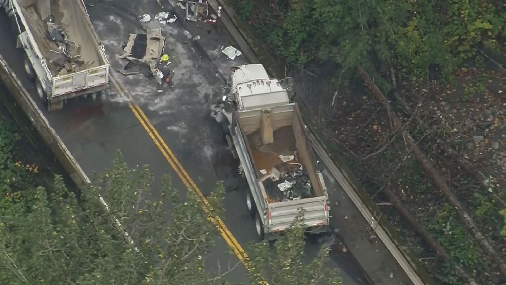 Gold Bar dump truck crash SR 2