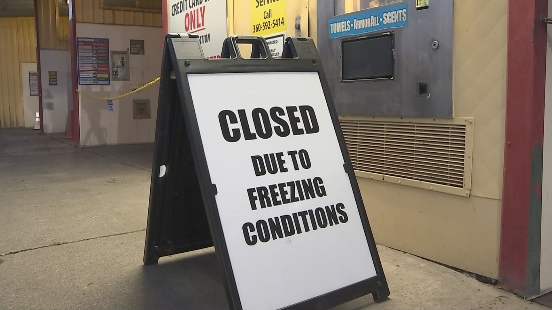 A Bellingham car wash closing for freezing temps