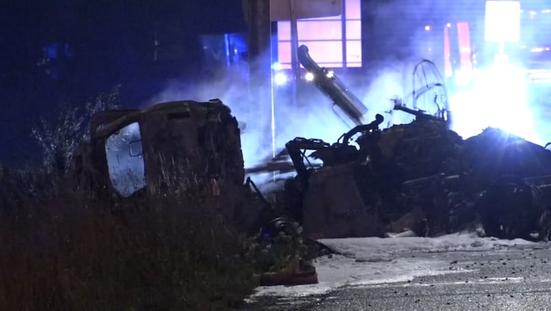 Washington State Patrol says a wrong-way driver caused a fiery crash that killed two people on northbound SR 167 in Pacific on Dec. 2, 2020.