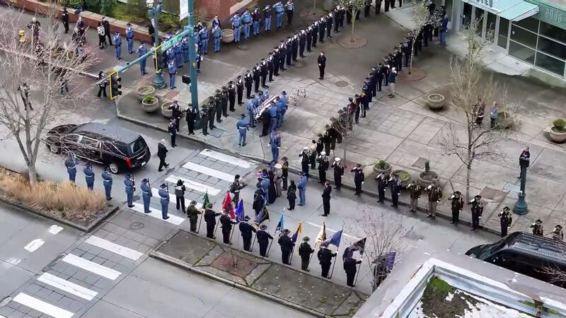 Procession for fallen Trooper Christopher Gadd