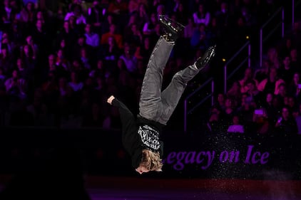 Ice skaters performing