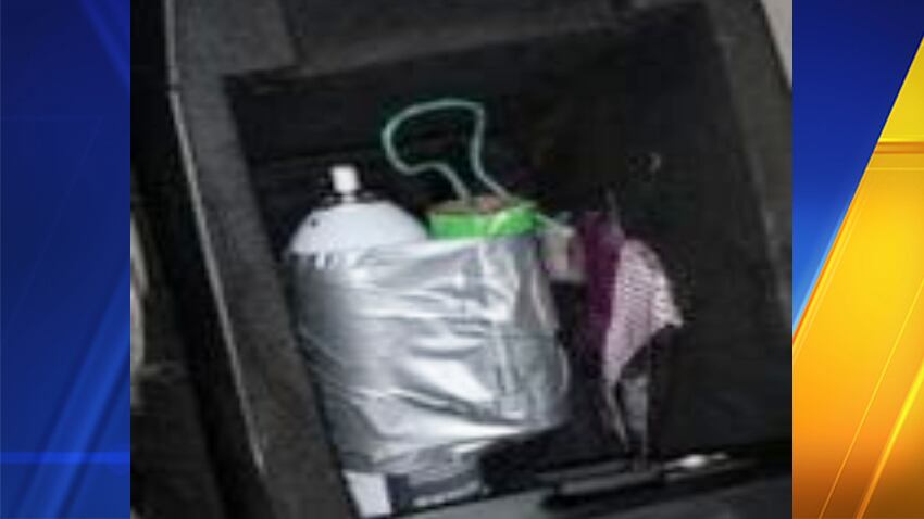 Improvised explosive device found in stolen car.