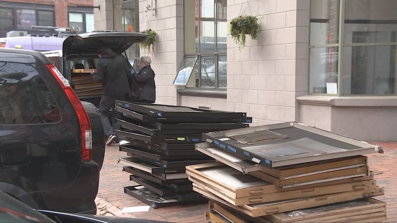 A fire at a Pioneer Square art gallery on Friday morning