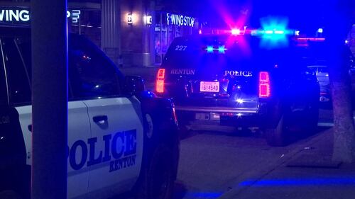 Scene of fatal shooting at the AMC theaters at the Kent Station shopping center.