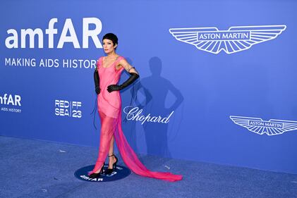 CAP D'ANTIBES, FRANCE - MAY 25: Halsey attends the amfAR Cannes Gala 2023 Sponsored by Aston Martin at Hotel du Cap-Eden-Roc on May 25, 2023 in Cap d'Antibes, France. (Photo by Lionel Hahn/Getty Images for Aston Martin)