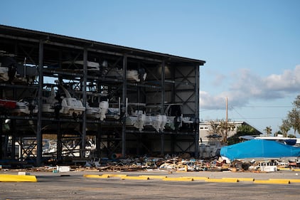 Damage left behind after Hurricane Milton