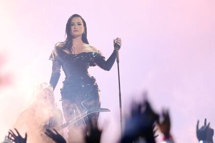 NEWARK, NEW JERSEY - SEPTEMBER 12: Demi Lovato performs onstage during the 2023 MTV Video Music Awards at Prudential Center on September 12, 2023 in Newark, New Jersey. (Photo by Mike Coppola/Getty Images for MTV)